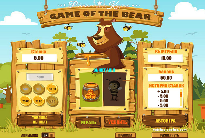 Игровой автомат Игра Медведя Игровой автомат Игра Медведя